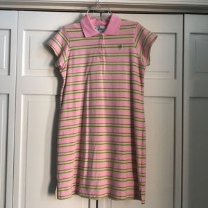 LILLY PULITZER PINK/GREEN STRIPED DRESS